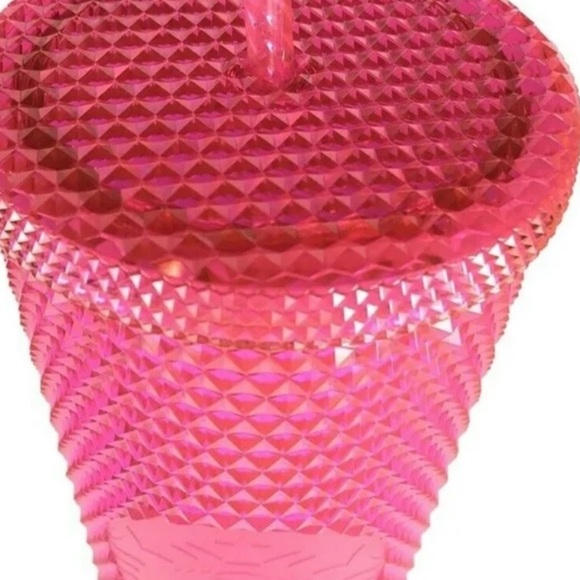 Starbucks NEON Pink Studded Cold Cup Tumbler 2019 Holiday 24oz NWOT collector’s - Picture 2 of 8